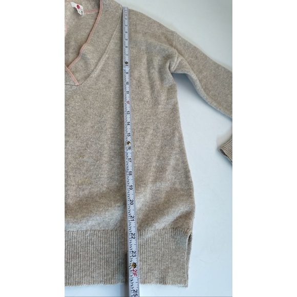 Boden Wool Blend V-Neck Pullover Sweatshirt - Picture 8 of 10